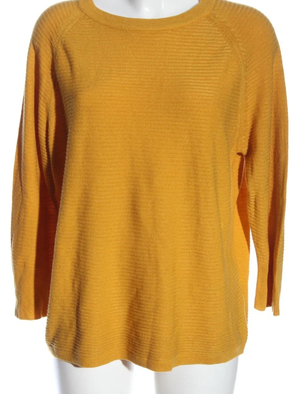 JACQUELINE DE YONG - Mustard Yellow Ribbed Knit Pullover